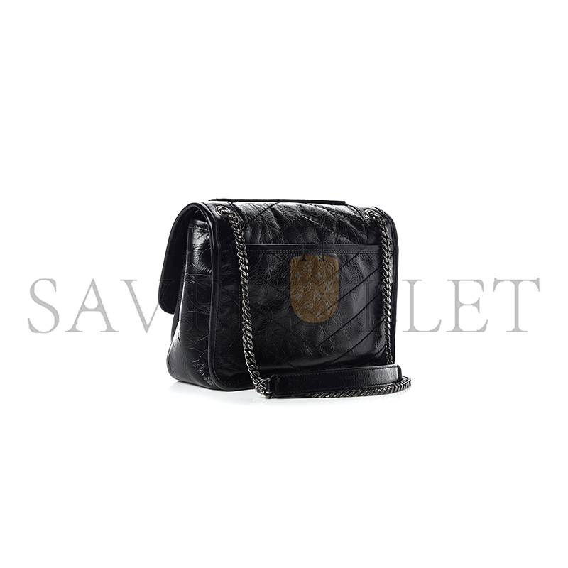 YSL BABY NIKI CHAIN SATCHEL BLACK 413098 (18*12.5*5cm)